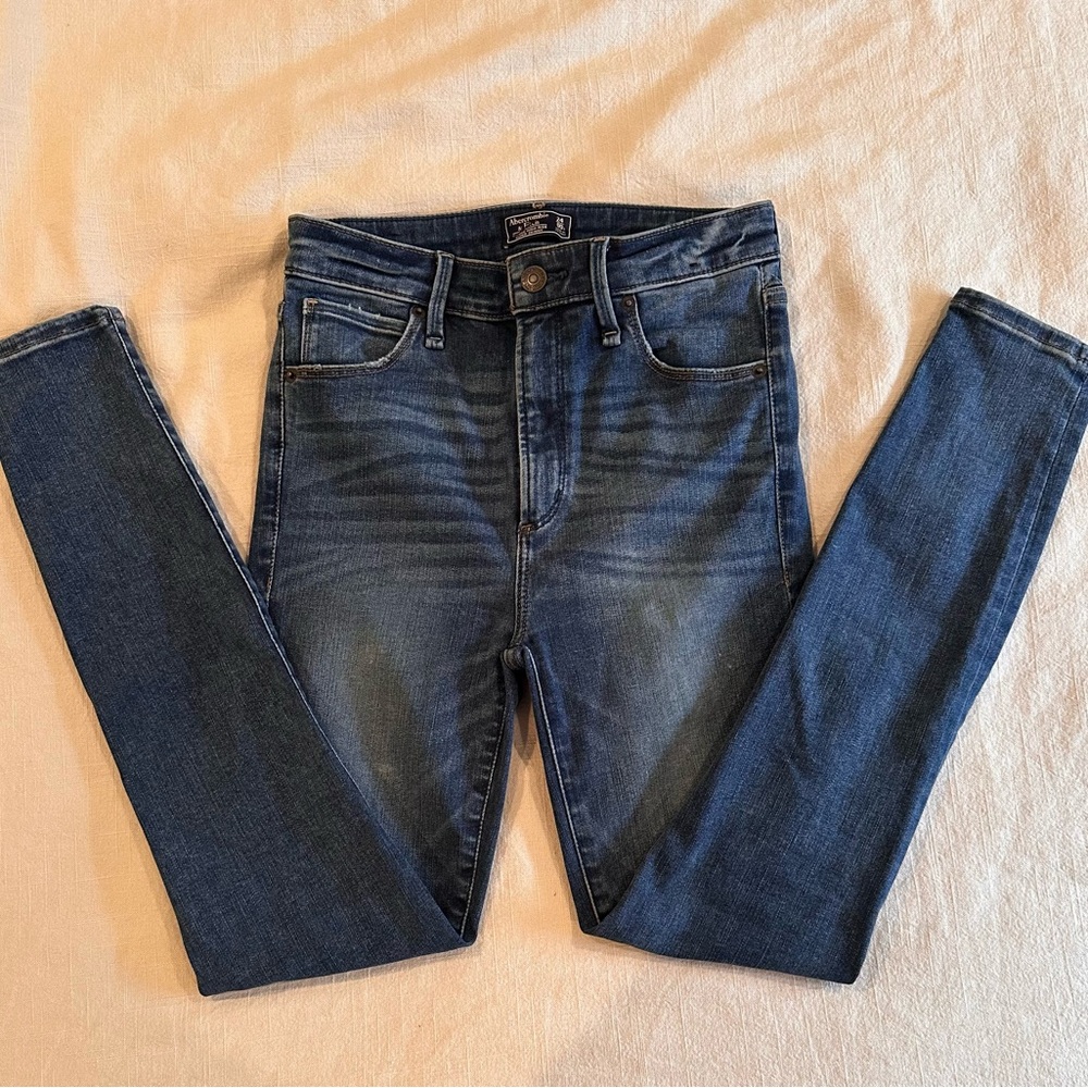 Abercrombie & Fitch Blue Skinny Jeans Medium Indigo